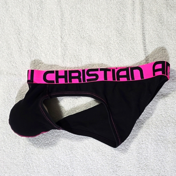 2fer Andrew Christian Tagless Black Briefs. - Picture 6 of 8